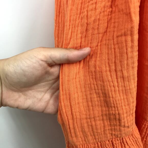 Emilia George Amelia Maternity Dress XS Short Puff Sleeve V-Neck Tiered Pockets - Picture 8 of 8